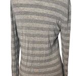 St. John Yellow Label Grey Striped Long Sleeve Top Photo 2