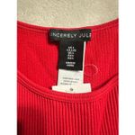 Sincerely Jules Brand New  Women's Size Large Red Fringe Cropped Top Sleeveless Photo 2