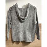 American Eagle Wool Blend Sweater Jegging Fit Hooded Gray Long Sleeve V-Neck M Photo 1