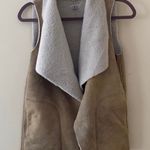 Urban Outfitters Ecote Sherpa Faux Fur Open Waterfall Drape Vest  Photo 3