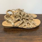 Naturalizer N5 comfort snakeskin print gladiator lace up sandal, size 8 1/2  Photo 2