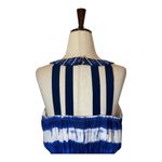 Gianni Bini  GB Blue And White Striped Tie Dye Sleeveless Maxi Dress Size M Photo 4