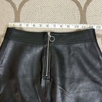 Aritzia Wilfred free Black vegan Leather zip front mini Skirt Size 0 Photo 5
