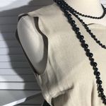 Sigrid Olsen NWOT Midi Dress Sleeveless Side Pockets Lightweight Fabric Beige XL Photo 5