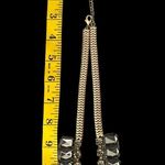 Vintage Estate Gold Tone Gray Faceted Stones Necklace Choker Photo 9