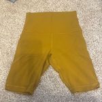 Lululemon  Athletica Yellow Bike Shorts High-Waisted Stretchy-8” Photo 0