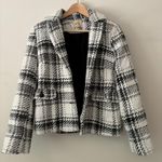 Elie Tahari Tweed Plaid Wool Blazer Size 8 Photo 0