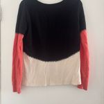 FP Beach Elegant Colorblock Crew Neck Sweater - Black, Red, and Cream Photo 1