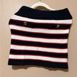 Valentino Garavani Valentino Striped Mini Skirt in Navy, Red, and White Photo 1