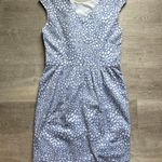 Cynthia Steffe Jasmine Jacquard Blue And White Dress Size 6 Cap Sleeves Retro Photo 10