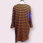 BeachLunchLounge 3/4 Sleeve V-Neck Casual Striped Midi Dress - size medium Photo 11