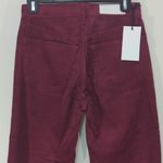 RE/DONE Corduroy Pants NWT Burgundy Red USA High Rise Stovepipe Photo 5