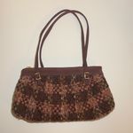 Vera Bradley Annie Plaid Tartan Tweed Shoulder Bag Purse Maroon EUC Photo 2