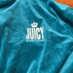 Juicy Couture NWT Juicy By  Jumpsuit peacock Velour Hooded Long Sleeve Zip Up L Photo 10