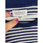 Velvet Tees velvet by Graham & Spencer Dress Navy/White Sleeveless Stripe Tie Waist Sz Small Photo 4