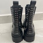 ZARA Black Vegan Leather Studded combat Chelsea Boots Ankle Moto 36EU 6US NEW Photo 4