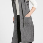 Banana Republic  Long Knit Vest in Black and White Size S Photo 0