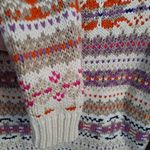 Ralph Lauren Lauren Ralph‎ Lauren Scoop Neck White and Geometric Sweater Photo 2