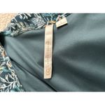 LC Lauren Conrad Dress Sleeveless Tie Neck Tiered Skirt Forest Green Floral Sz S Photo 4