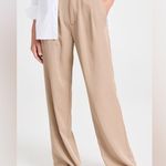 Reformation Mason Wide Leg Pants Trousers Tencel Lyocell Khaki Tan 6 Short Photo 3