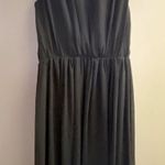 H&M Womens Dark Gray Midi Tank Dress Size 6 Pleated Wedding Cocktail Party Photo 4