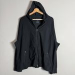 L.L.Bean Hooded Full Zip Workout Sweatshirt Jacket Women's 2X Black Outdoor Photo 3
