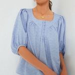 Tuckernuck  Pomander Place Chambray Inara Long Sleeve Blosue Size Small Photo 0