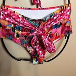 Sporlike Pink Printed Mediterranean City Scene Bikini Set Size M Photo 5