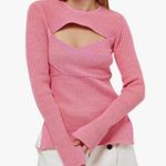 3.1 Phillip Lim Sweetheart Ribbed Knit Top Bubblegum Size Small Photo 3