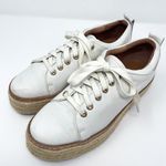 Alias Mae White Leather Lace up Platform Espadrille Sneakers Photo 3
