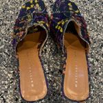 PRELOVED MARTINEZ VALERO DENIM FLORAL MULES Blue Size 8 Photo 0