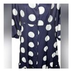 Faeriesty Navy Polka Dot Shirt Dress Ruffle Hem XXL Blue Photo 3