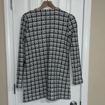 Karl Lagerfeld Karl Lagerfled Long Black & White Plaid Tweed Blazer Size Small Photo 6