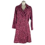 Johnny Was  Zaragoza Linen Lace Double Breasted Trench Coat Red Size S Photo 4