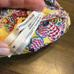 Anthropologie  Bikini Top Triangle Yellow Paisley Colorful Print Twist Keyhole XS Photo 4