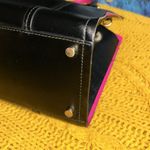 Kate Spade Small Black/Hot Pink Leather Tote Photo 8