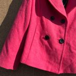 Merona Vintage  Pea Coat Wool Blend Pea Coat Jacket Hot Pink 2XL Photo 2