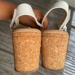 Elegant White Cork Wedge Sandals Size 11 Photo 5