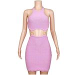 Lovers + Friends Francesca Knit Mini Dress, Bubble Gum Pink, Large Photo 4