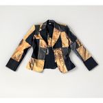 Alberto Makali Vintage  Patchwork Animal Print Blazer Top Set 6 Suede Leather Photo 6