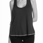 Socialite Tank Racerback Waffle Knit Top Dark Grey Size L Photo 0