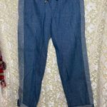 Tory Burch  Blue Denim Pants with drawstring sz 28 euc Photo 0