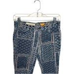 Pilcro and the Letterpress Anthropologie Blue Corduroy Patchwork Pant sz 27 Photo 4