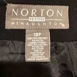 Norton Mcnaughton  Black Skirt Zipper & Button In Back SZ P 12 Pleaded In… Photo 4