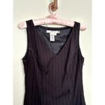 Studio M Sz 4 Y2K 90s Vintage Black Pinstripe Mini Dress w Pockets Belt Loops Photo 1