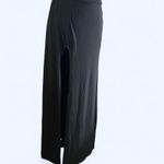 Black maxi skirt with two front slits Size Small Photo 2