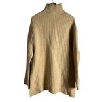 Nanushka Zitah Cream Alpaca Wool Zip Neck Oversized Rib Pullover Sweater Size S Photo 12