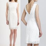 Shoshanna Dress Lace White Floral Lace Sheath Dress Anthropologie, Size 4 Photo 1