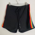 SheIn sz 4 black rainbow drawstring shorts Photo 2