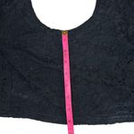 Mink Pink Black Lace Crop Top Long Sleeve Photo 5